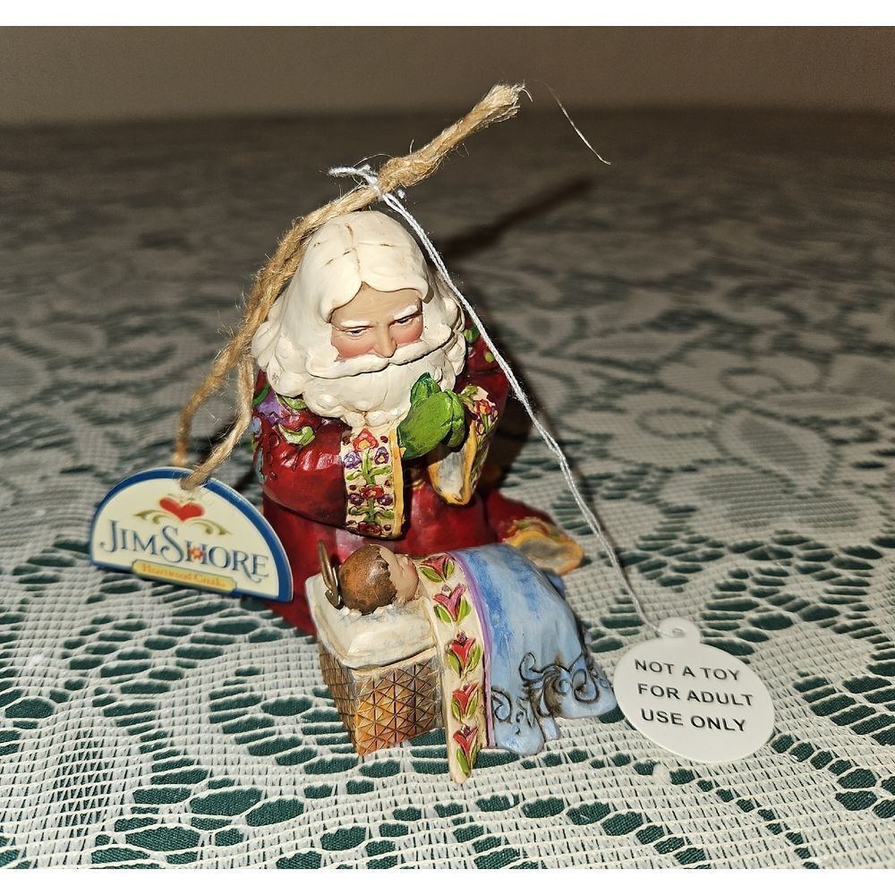 Jim Shore "Santa w/ Baby Jesus" Hanging Ornament